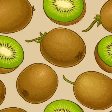 Kiwi vector pattern Stock Illustration