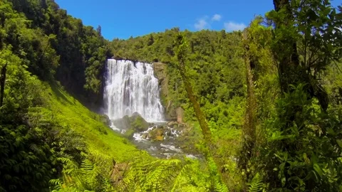 Kiwi waterfall 3 Stock Footage