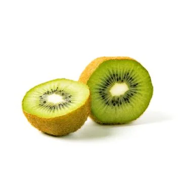 Kiwi on white backgound Stock Photos
