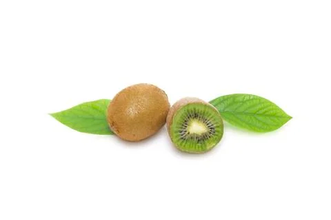 Kiwi on white background. Composition of kiwi on white background. Stock Photos