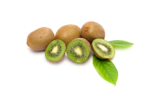 Kiwi on white background. Composition of kiwi on white background. Stock Photos