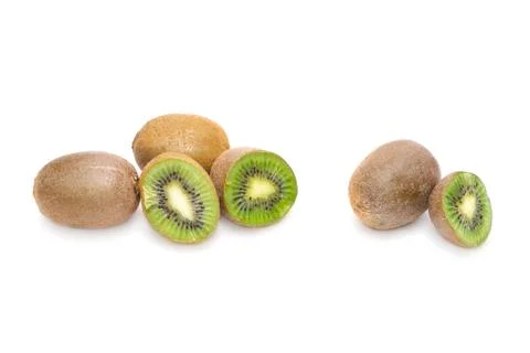Kiwi on white background. Composition of kiwi on white background. Foto stock