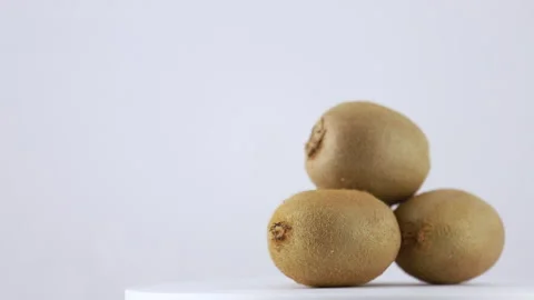 Kiwi on white background Stock Footage 149217709
