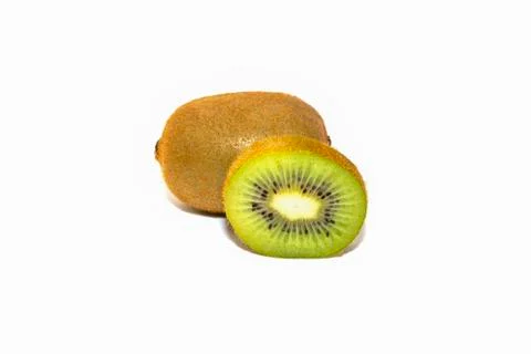 Kiwi on a white background. isolate. macro Stock Photos