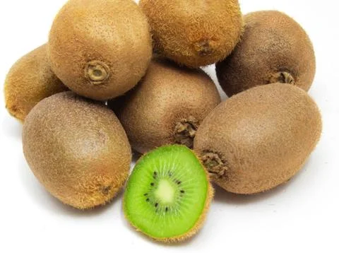 Kiwi on white background Stock Photos