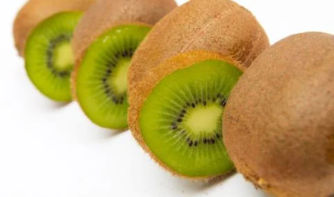 Kiwi on white background Stock Photos