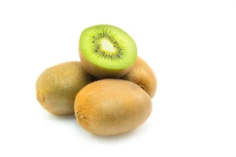 Kiwi on white background Stock Photos