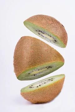 Kiwi on white background Stock Photos