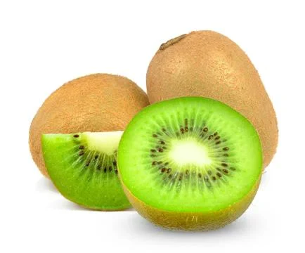 Kiwi on white background Stock Photos