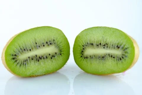 Kiwi on a white background Stock Photos