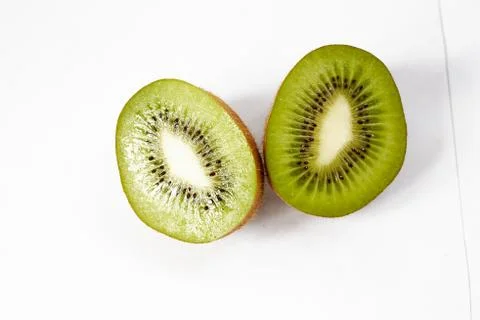 Kiwi on a white background Stock Photos