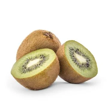 Kiwi on white Stock-Fotos