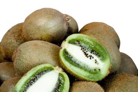 Kiwi  on white Stock Photos