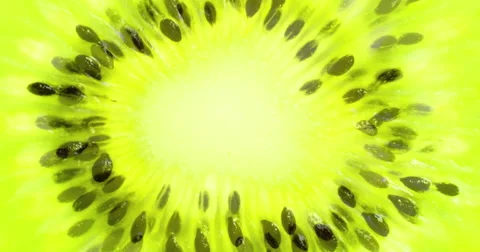 Kiwifruit - Rotating isolated slice Stock Footage 67588920