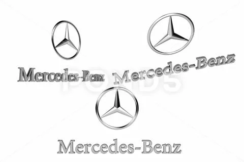 Kiyv, Ukraine - February 05, 2019: Logo of car Mercedes Benz Stock Illustration