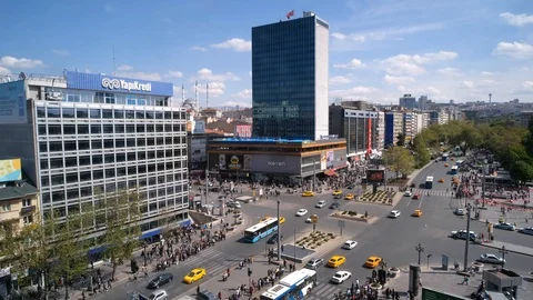 Kizilay Square, Ankara, Turkey Stock Footage