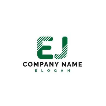 KJ Letter Logo Design. EJ letter logo Vector Illustration - Vector Stock Illustration