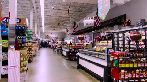 KJ's grocery store fall decor re-grand o... | Stock Video | Pond5
