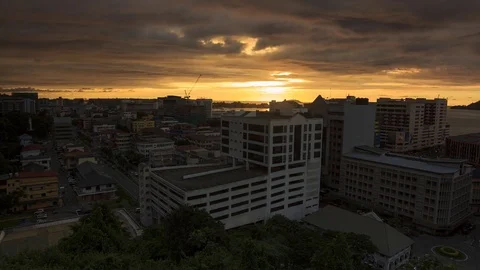 KK city Sunset Stock-Footage 85338148