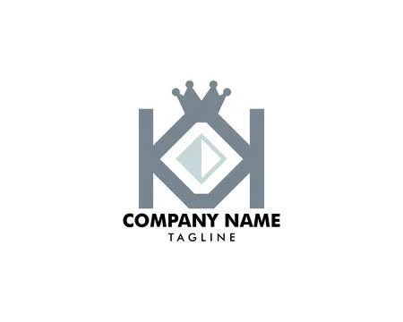 KK initial letter diamond shape logo template Stock Illustration