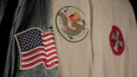 KKK Flag Dragon Rack Stock Footage 79107408