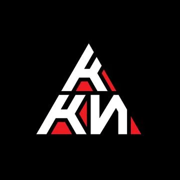 KKN triangle letter logo design with triangle shape. KKN triangle logo desi.. Stock Illustration