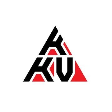 KKV triangle letter logo design with triangle shape. KKV triangle logo desi.. Stock Illustration
