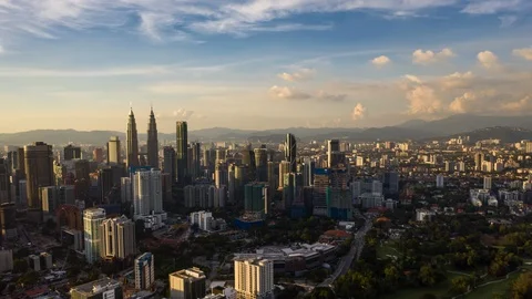 KL Aerial Hyperlapse Stock Footage 121861684