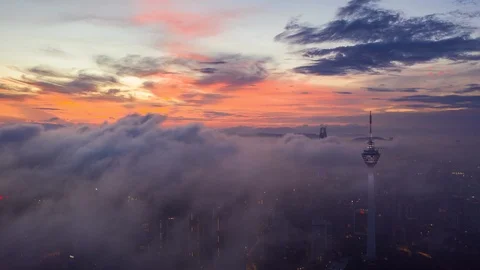 KL Low cloud Stock Footage 121861281