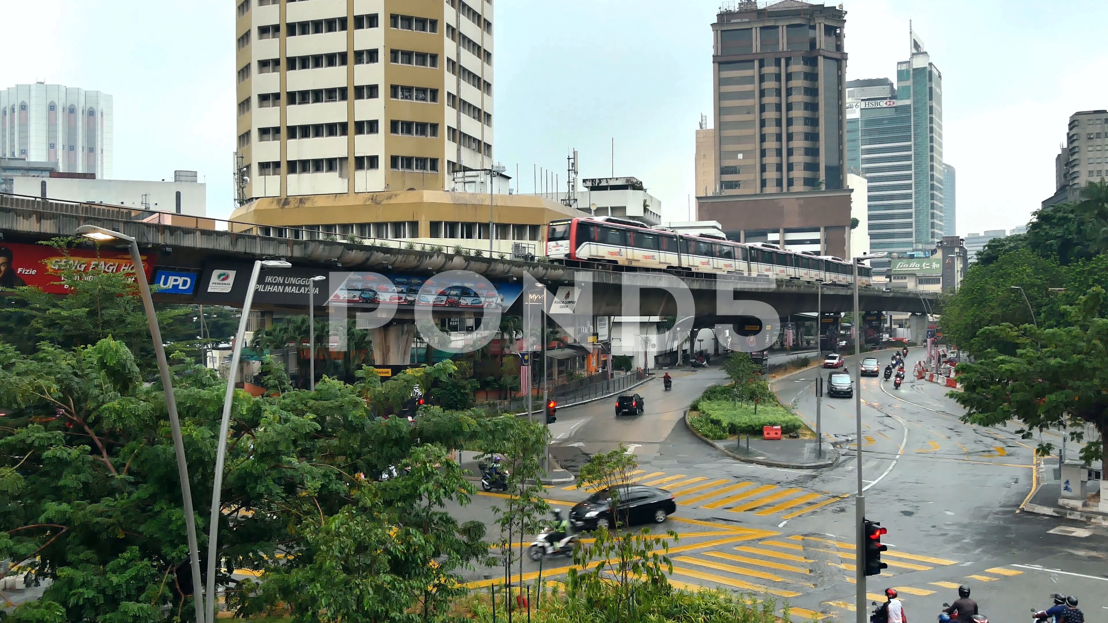 Kl Lrt Star Train Public Transport Passi Stock Video Pond5