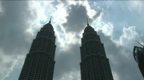 KL PetronasTowers CloudSun 스톡 동영상 133662