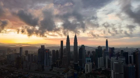 KL Sunrise Stock Footage 121861154