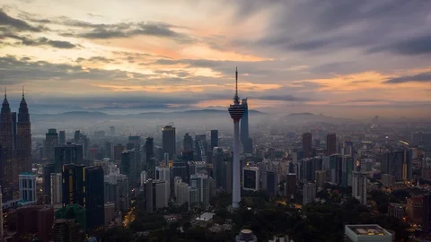 KL Sunrise Stock Footage 121861215