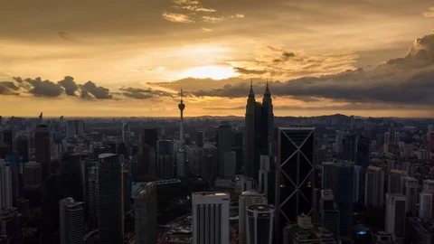 KL Sunset Stock Footage 121861140