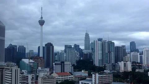 KL Tower 4 Zoom In Stock Footage 145975235