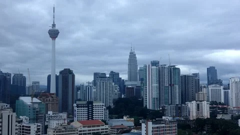 KL Tower 8 Pan Left Stock Footage 145975572