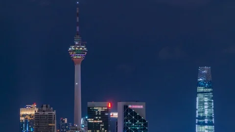 KL Tower Night Timelapse 動画素材 104967711
