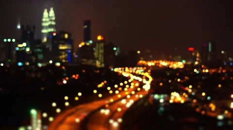 KL traffic with Defocused color motion Stock Footage 49133530