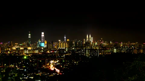 KL view timelapse Stock Footage 139834429