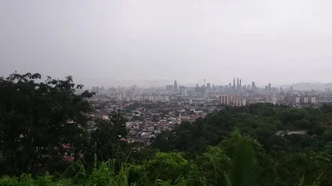 A KL while raining Stock Footage 145798442