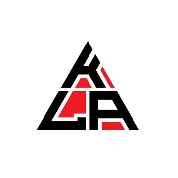 KLA triangle letter logo design with triangle shape. KLA triangle logo desi.. Stock Illustration