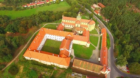 The Kladruby monastery. Stock Footage 71955708