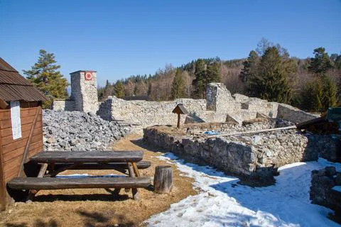 Klastorisko monastery in spring Stock Photos
