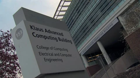Klaus Advanced computing building sign Stock Footage 66358267