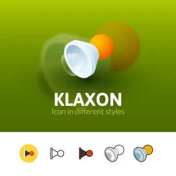 Klaxon icon in different style Stock Illustration