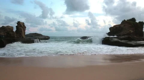 Klayar beach, Indonesia Java Stock Footage 40219652
