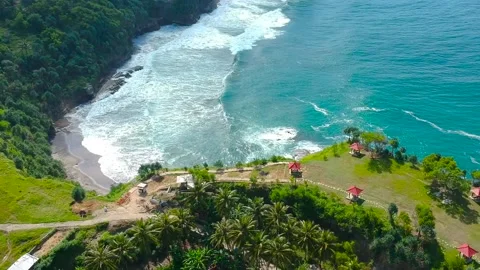 Klayar beach, Pacitan, East Java, Indonesia Stock Footage 160135599