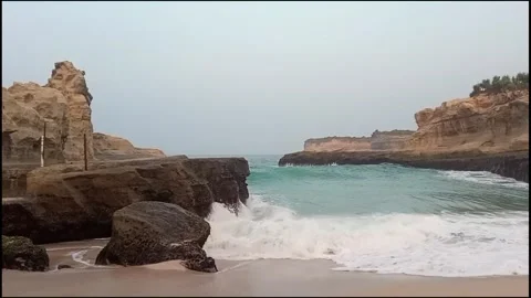 Klayar beach in Pacitan, East Java, Indonesia. Stock Footage 275886777