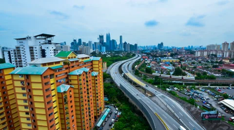 Klcc overview 4k timelapse Stock Footage