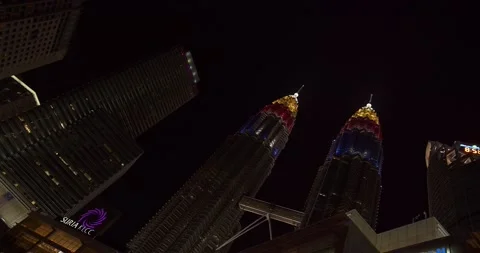 KLCC petronas twin tower Stock Footage 139623319